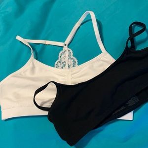 Training bras size Small (black)/Med. (white)